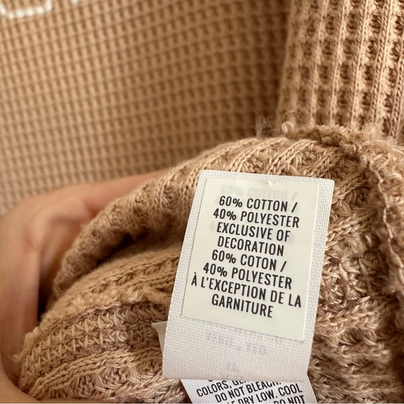 Aerie Waffle Crew Neck Sweatshirt - Picture 8 of 12